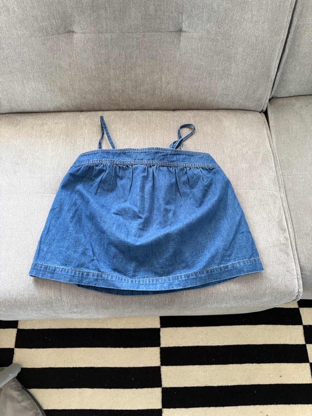 Denim Blue Spaghetti Strap Camisole Top